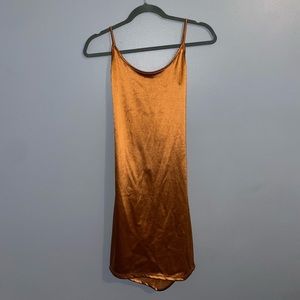 charlotte russe copper mini dress
